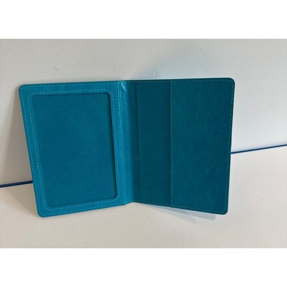 NEW US Passport Holder Faux Leather TEAL BLUE - Picture 2 of 2